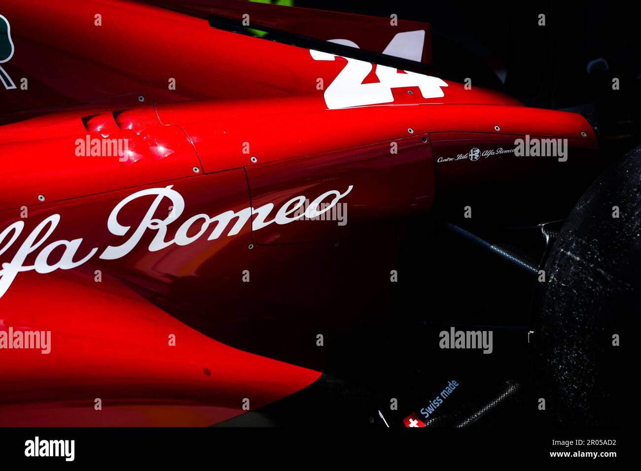 Alfa Romeo F1 Team Stake C43, mechanical detail engine cover during the  Formula 1 Crypto.com Miami Grand Prix 2023, 5th round of the 2023 Formula  One World Championship from May 05 to