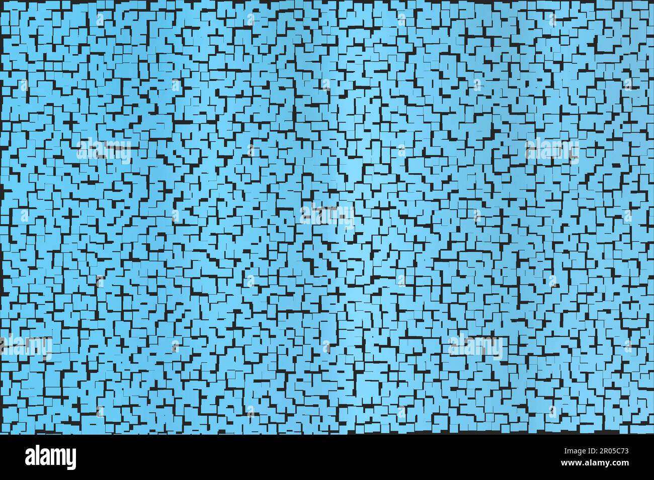 Beautiful abstract background with small blue bricks. Stock Photo
