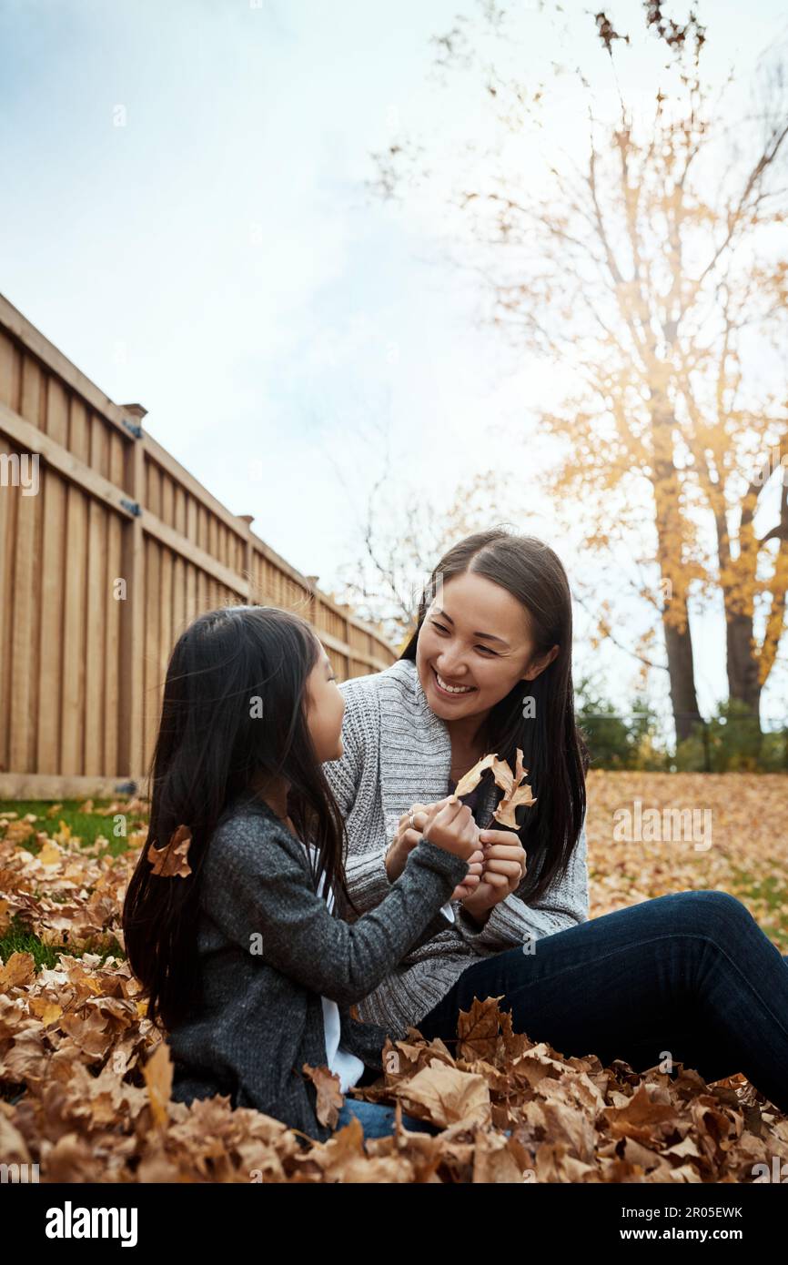 Fall has lots to teach us all. an adorable little girl enjoying an ...