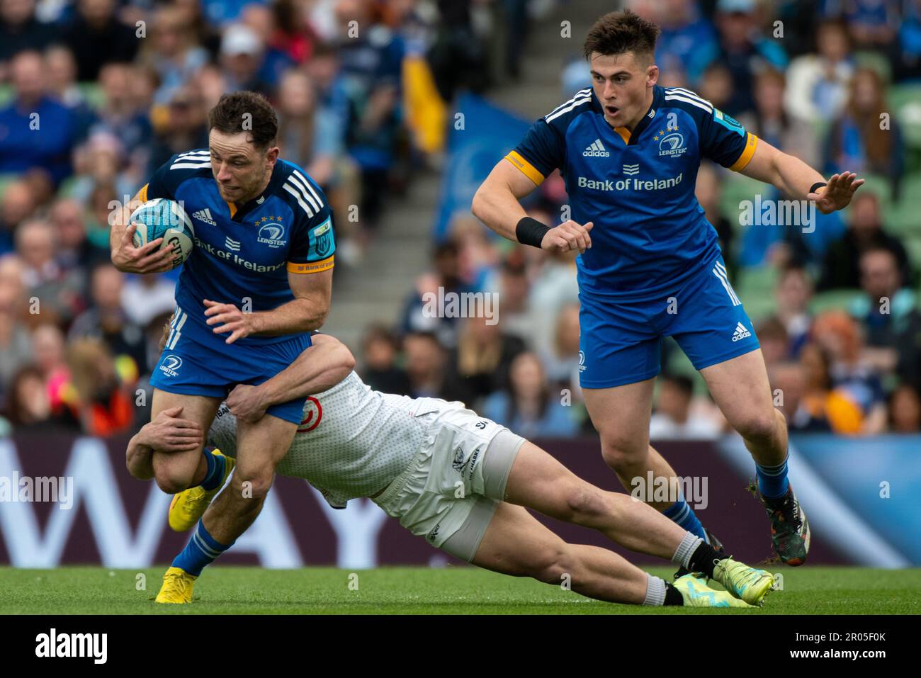 Dublin, Ireland. 06th May, 2023. Hugo Keenan of Leinster with the ball ...