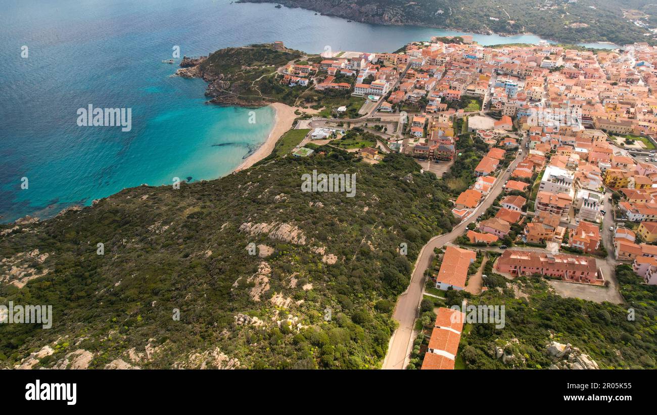 Santa Teresa Gallura is a town on the northern tip of Sardinia, on the Strait of Bonifacio, in the province of Sassari, Italy. Fhotographed from the Stock Photo