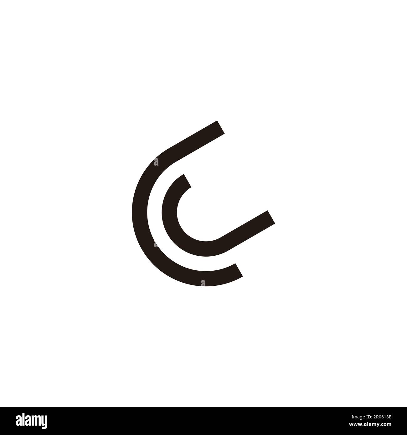 letter cj stripe motion line logo vector Stock Vector