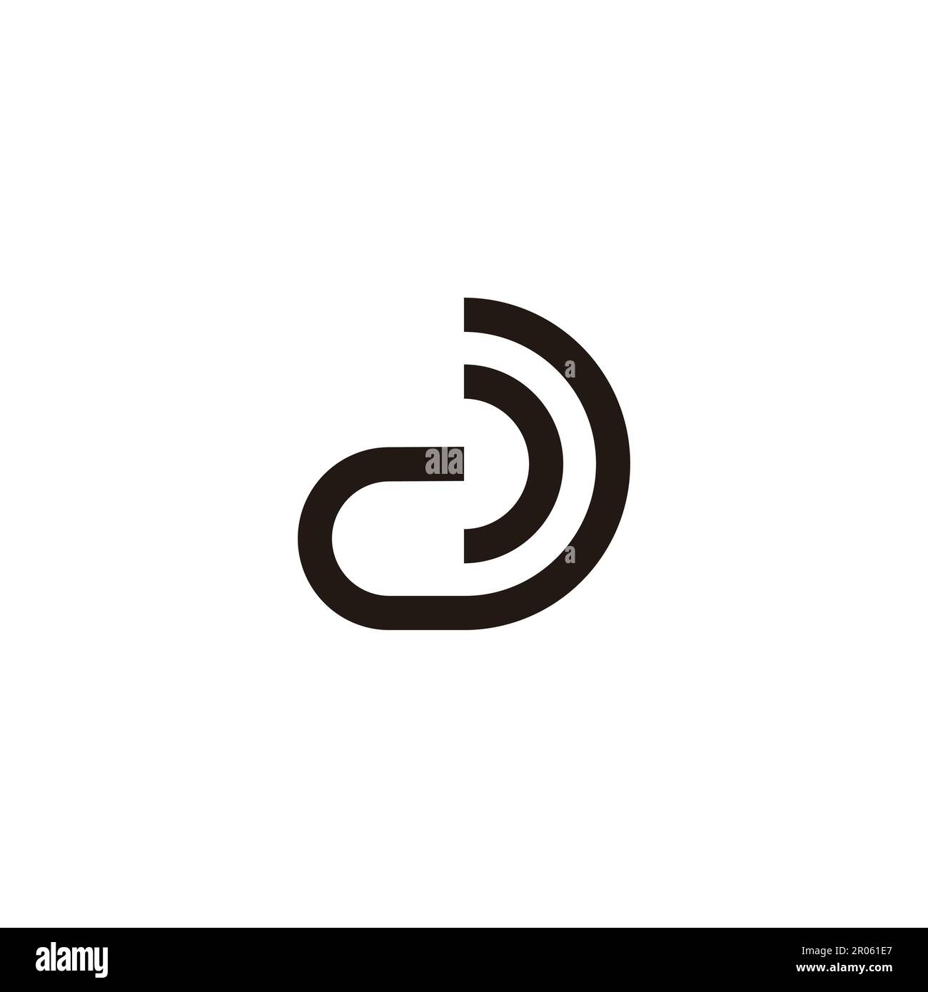 letter c signal stripes logo vector Stock Vector