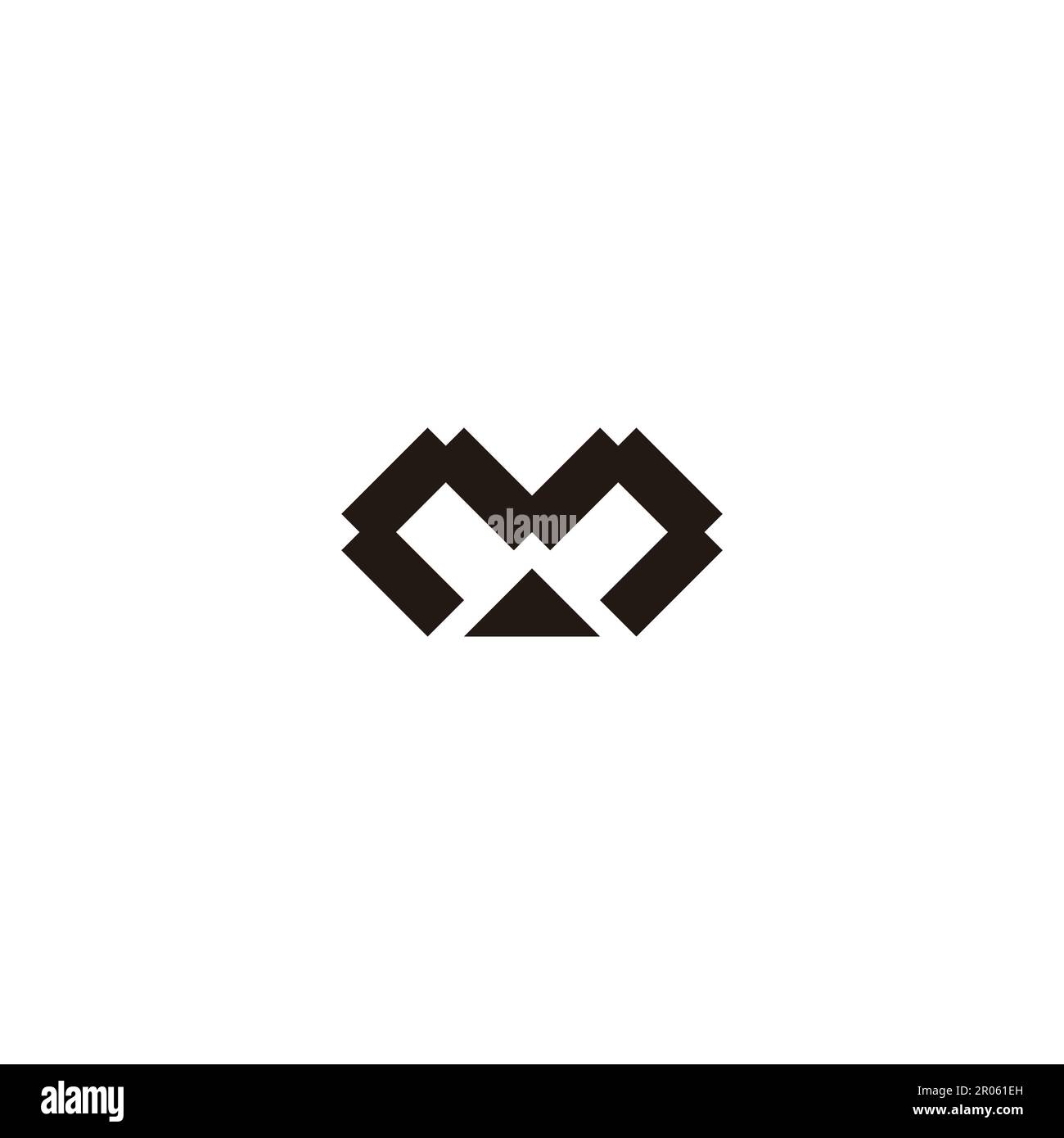 letter m simple triangle geometric logo vector Stock Vector Image & Art ...