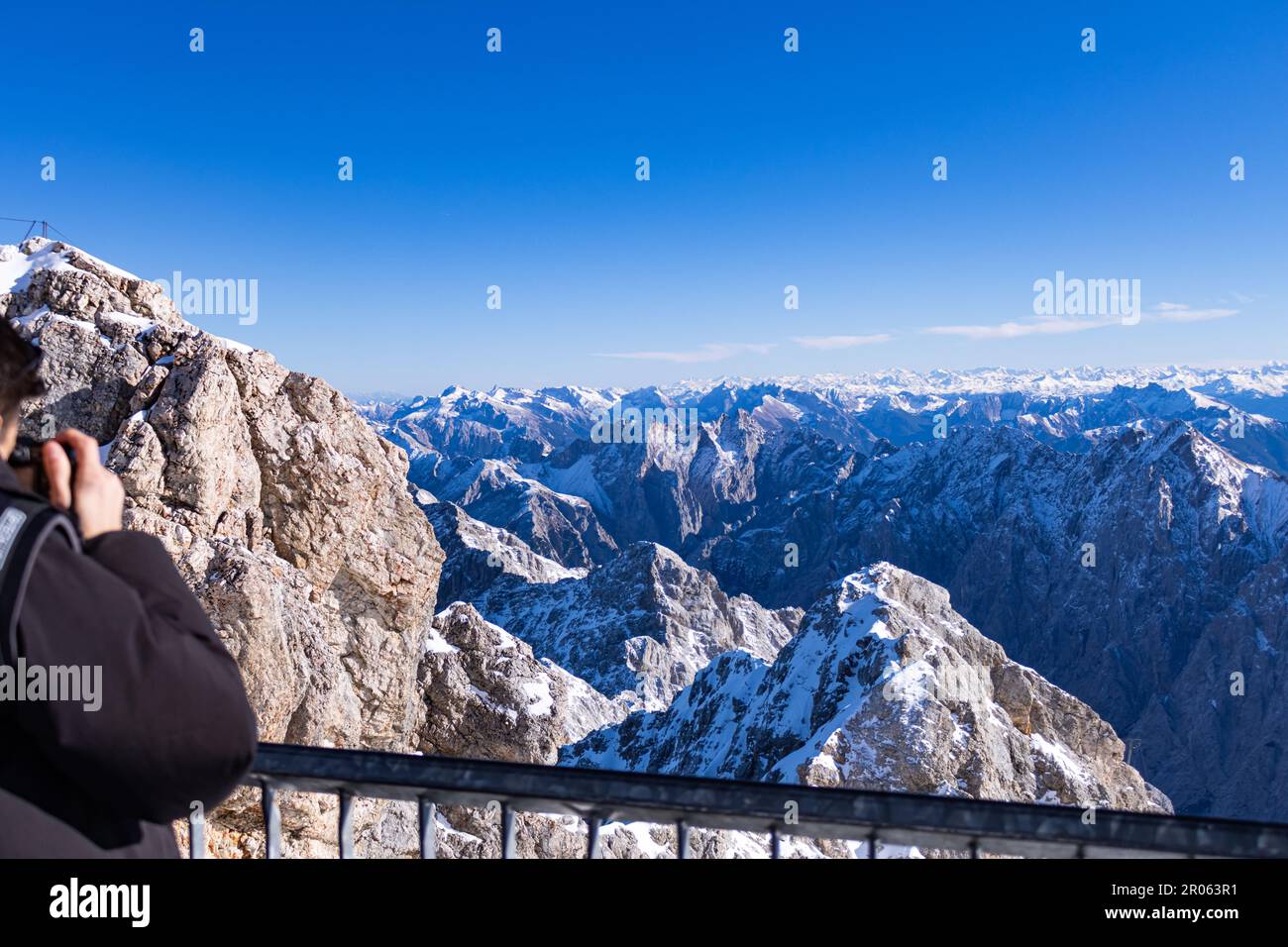 Views from Zugspitze Peak, Bavaria Germany Stock Photo - Alamy