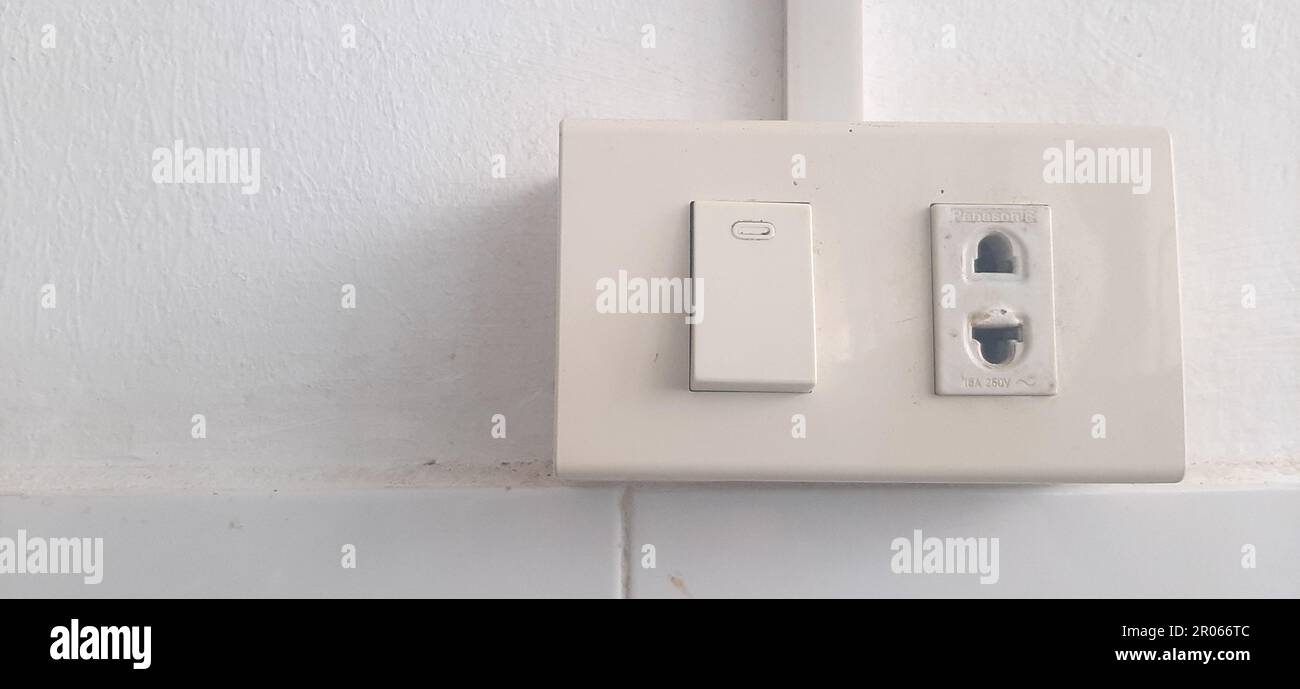 power of electricity switch with plug in turn of and turn on of light