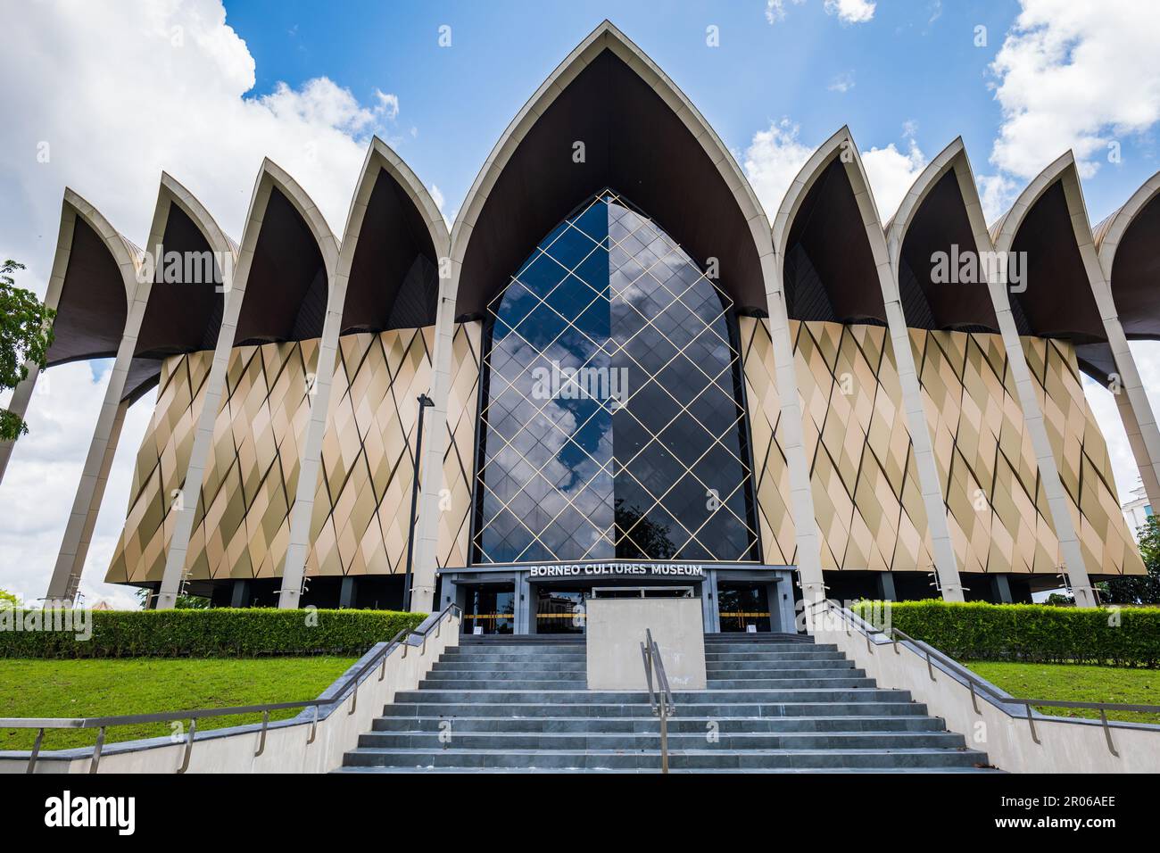 Kuching, Malaysia - May 2023: Borneo Cultures Museum architecture at