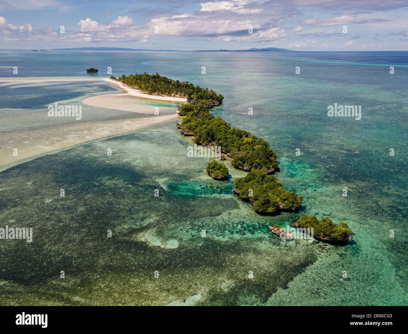 Nukus Island in East Seram, Maluku Province, Indonesia Stock Photo