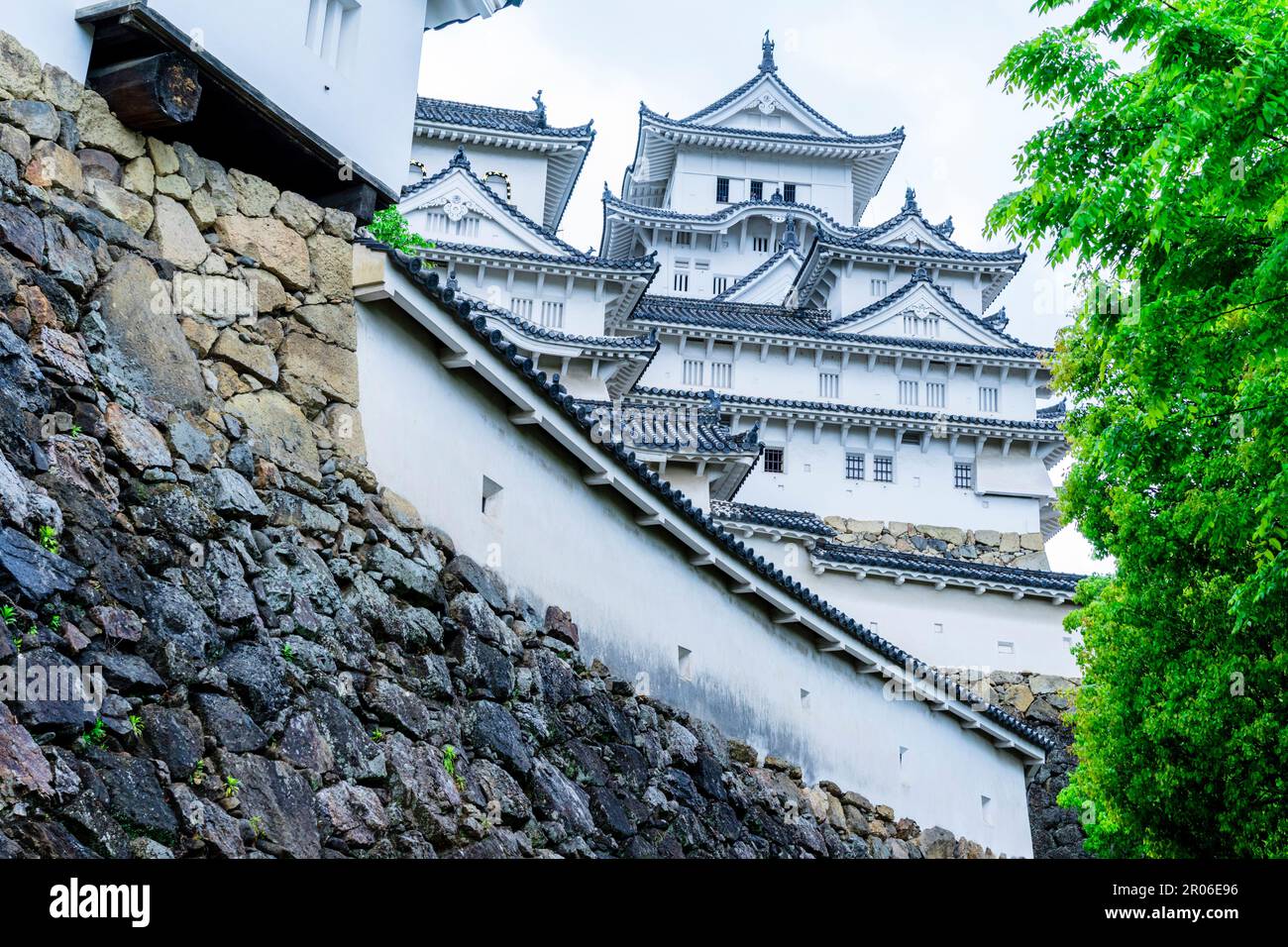 Fortifications of Himeji Castle in Hyogo Prefecture/Japan Stock Photo