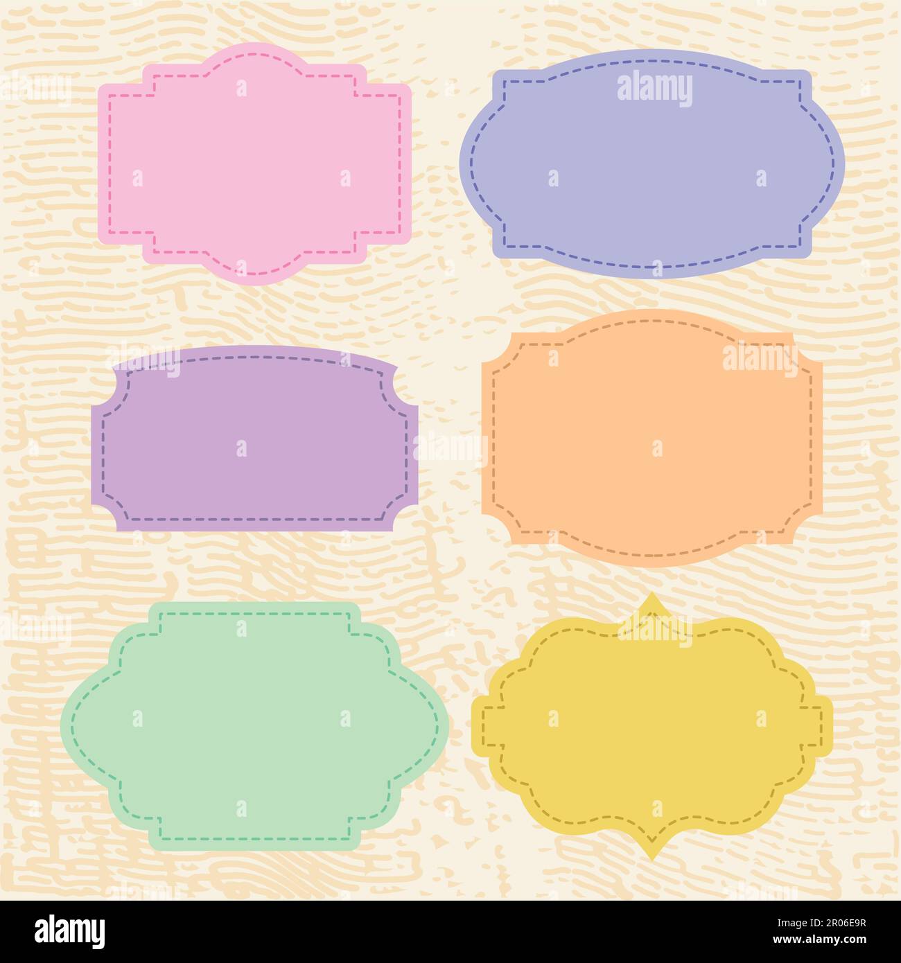 A selection of different curly labels Stock Vector Image & Art - Alamy