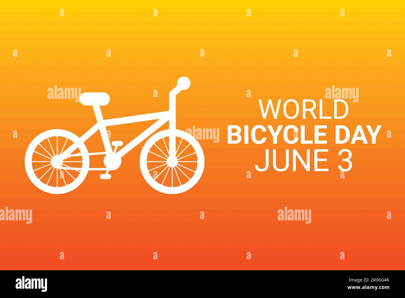 World Bicycle Day. June 3. Vector illustration. Suitable for greeting card, poster and banner. Stock Vector