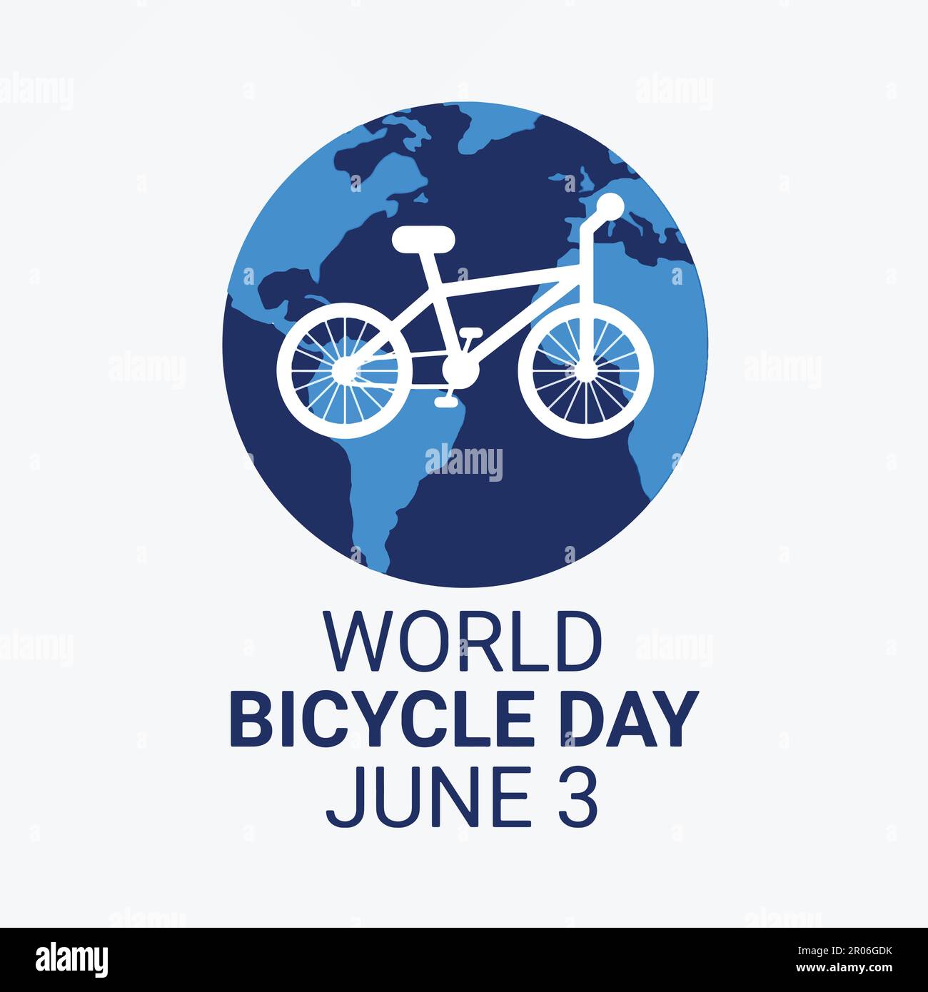 World Bicycle Day. June 3. Holiday concept. Template for background, banner, card, poster with