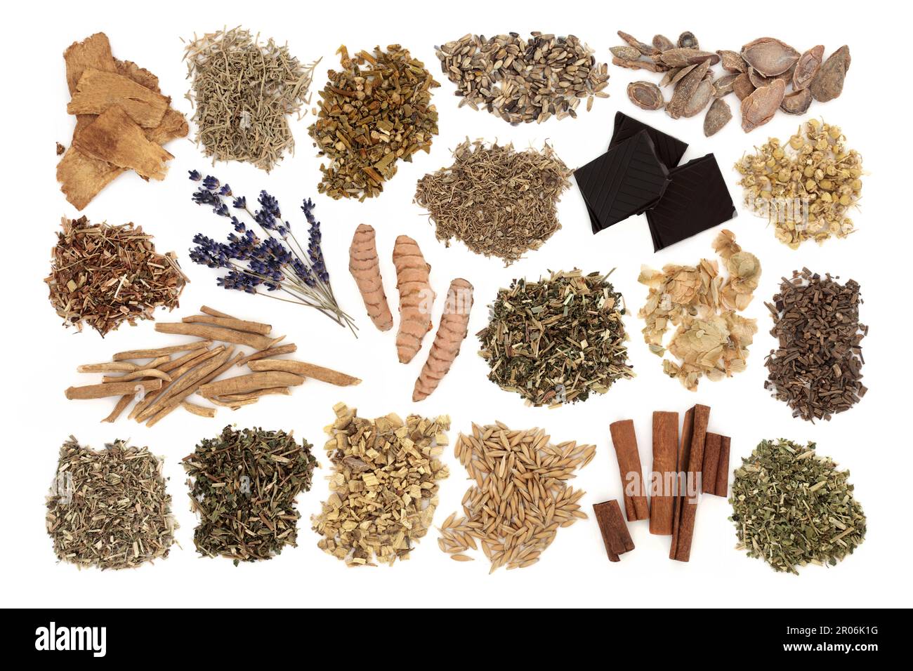 Healthy nervine food collection for calming the nervous system. Natural