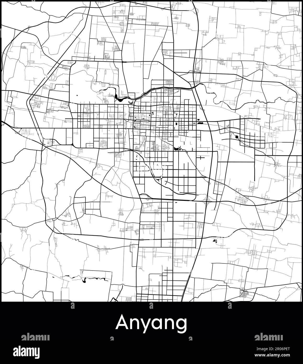 city-map-asia-china-anyang-vector-illustration-stock-vector-image-art