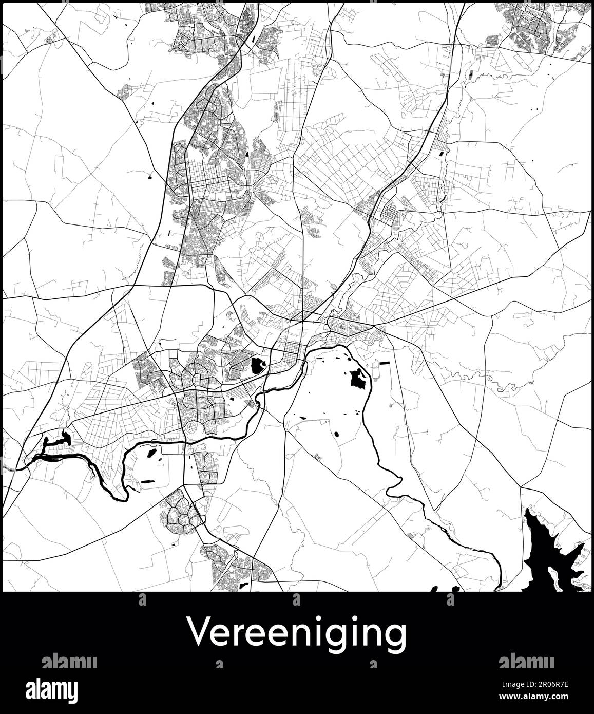 City Map Africa South Africa Vereeniging vector illustration Stock