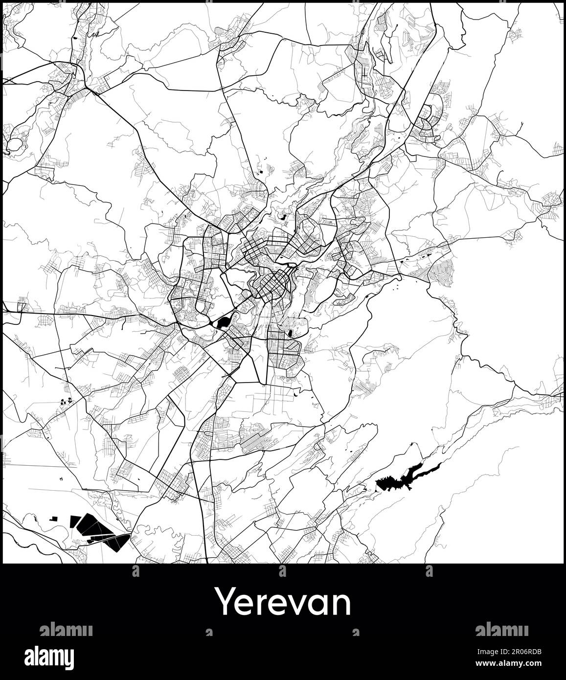 City Map Asia Armenia Yerevan vector illustration Stock Vector