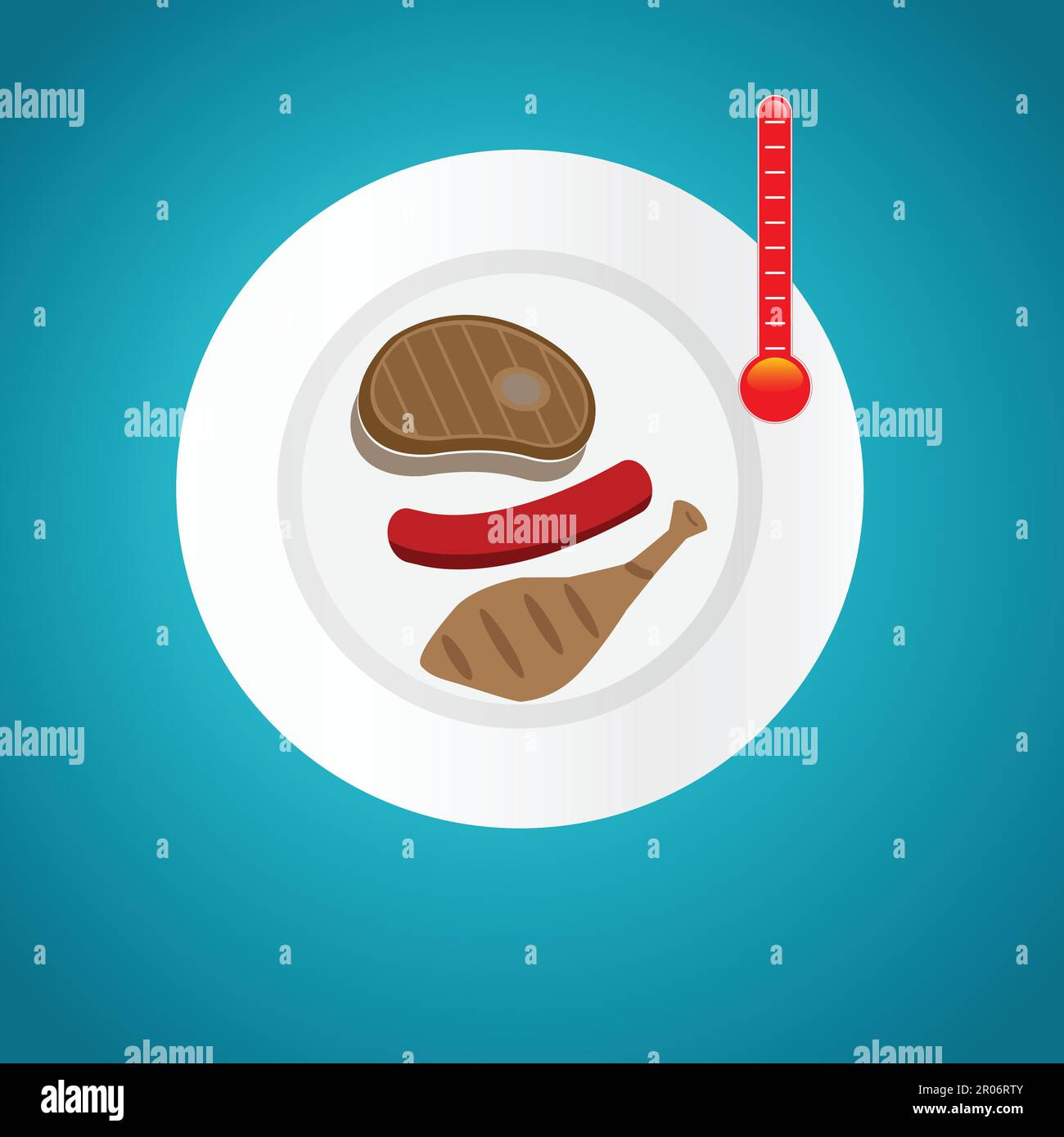 Measuring internal temperature of oven baked chicken. Meat / instant-read  thermometer to measure food safe temperature. Whole chicken in black pan  Stock Photo - Alamy