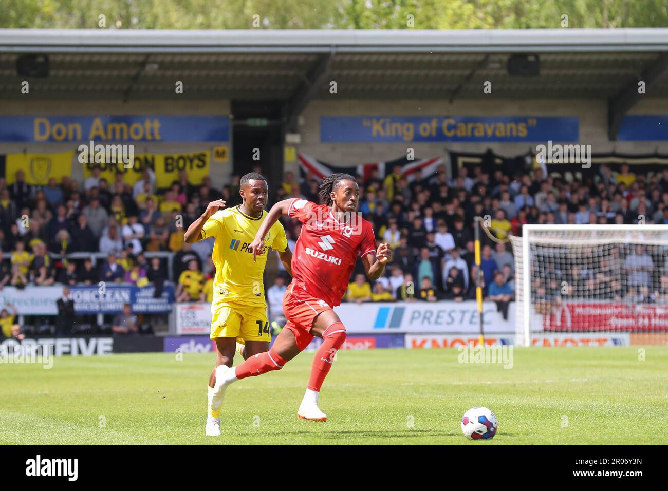 Paris Maghoma 42 of Milton Keynes Dons breaks with the ball