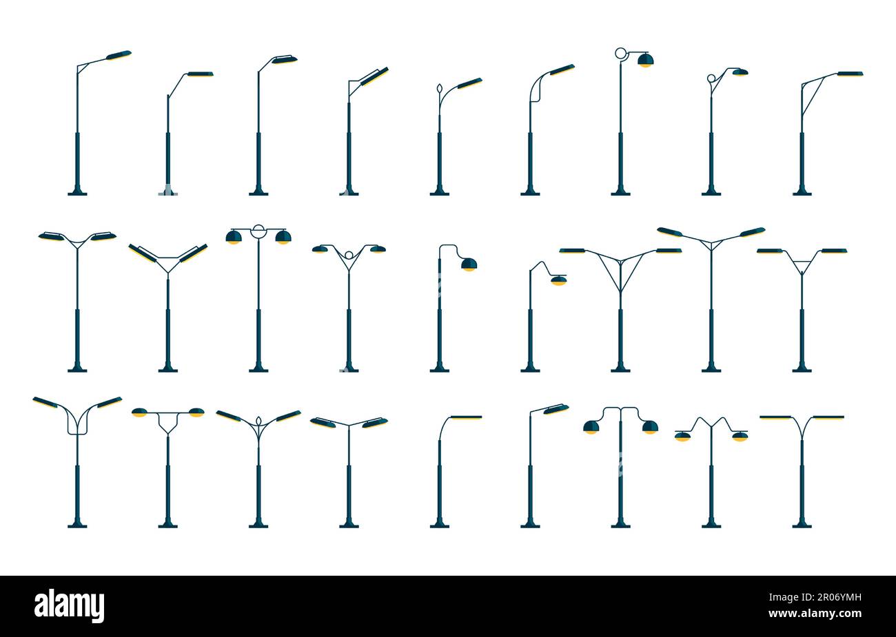 thumbnail image 2 of 5x HO Scale LED Spotlight Model Street Light – Green, Brass, Pre-built With Stand 2 of 4
