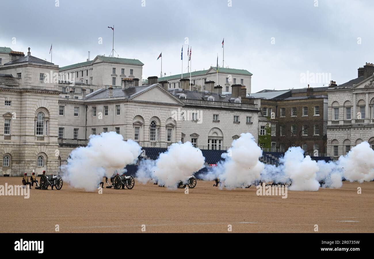 What time are the gun salutes for King Charles' Coronation and where will  they be?