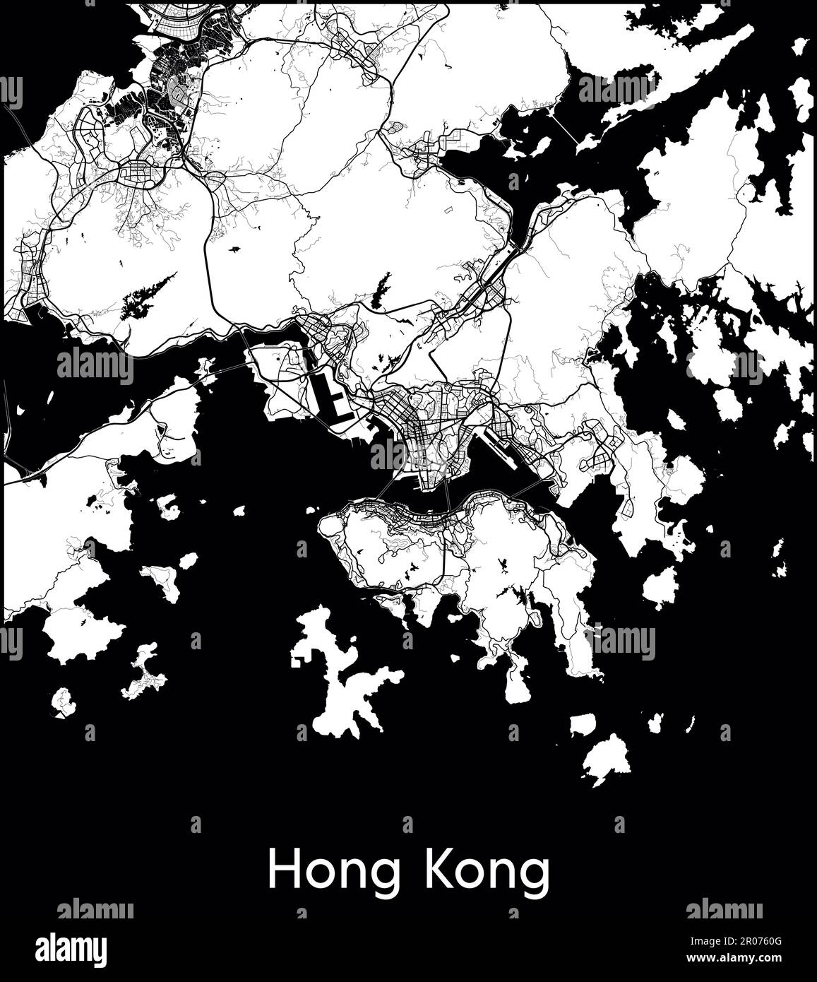 City Map Asia China Hong Kong vector illustration Stock Vector
