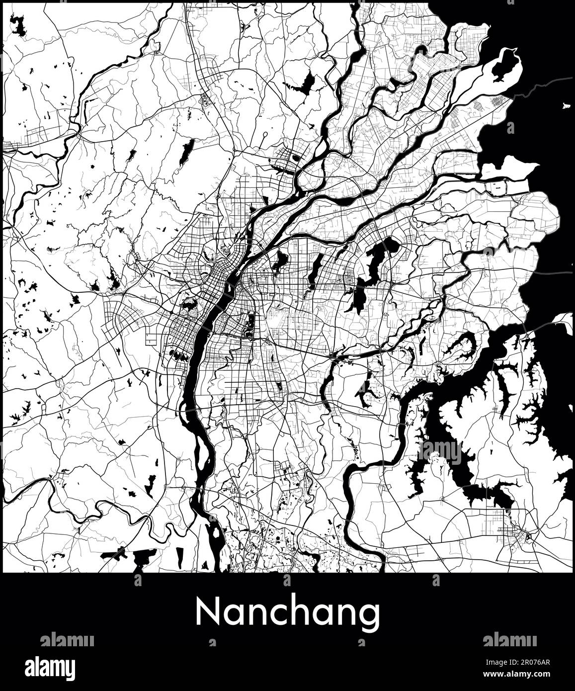 City Map Asia China Nanchang vector illustration Stock Vector Image & Art Alamy