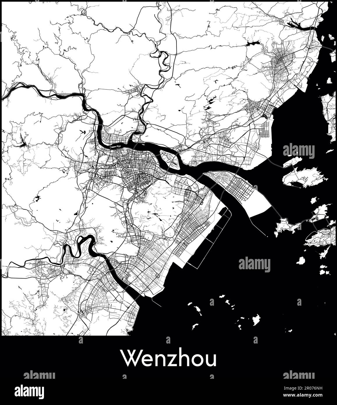 City Map Asia China Wenzhou Vector Illustration Stock Vector Image City Map Asia China Wenzhou Vector Illustration Stock Vector Image