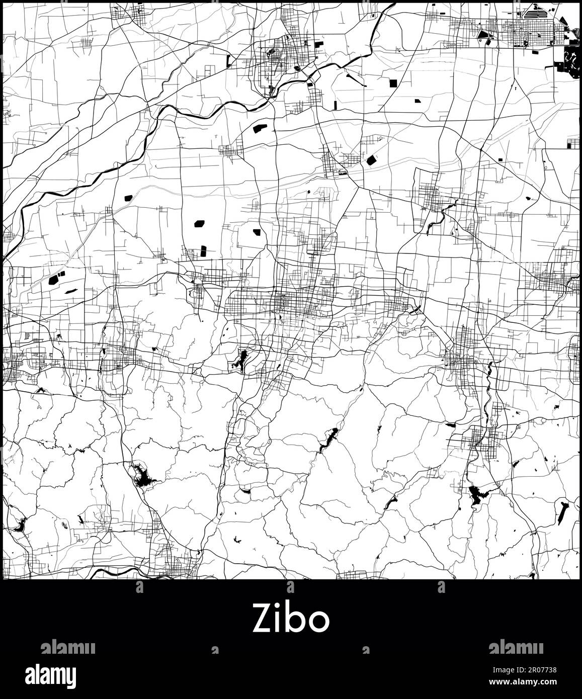 City Map Asia China Zibo Vector Illustration Stock Vector Image Art city-map-asia-china-zibo-vector-illustration-stock-vector-image-art