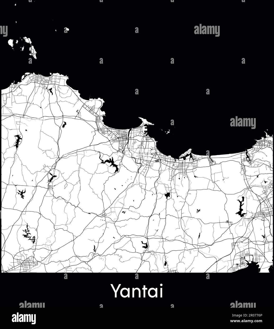 city-map-asia-china-yantai-vector-illustration-stock-vector-image-art