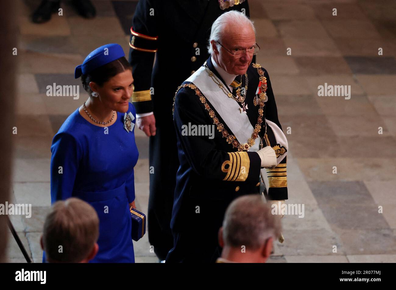Sweden's King Carl Gustaf XVI and Crown Princess Victoria at the ...