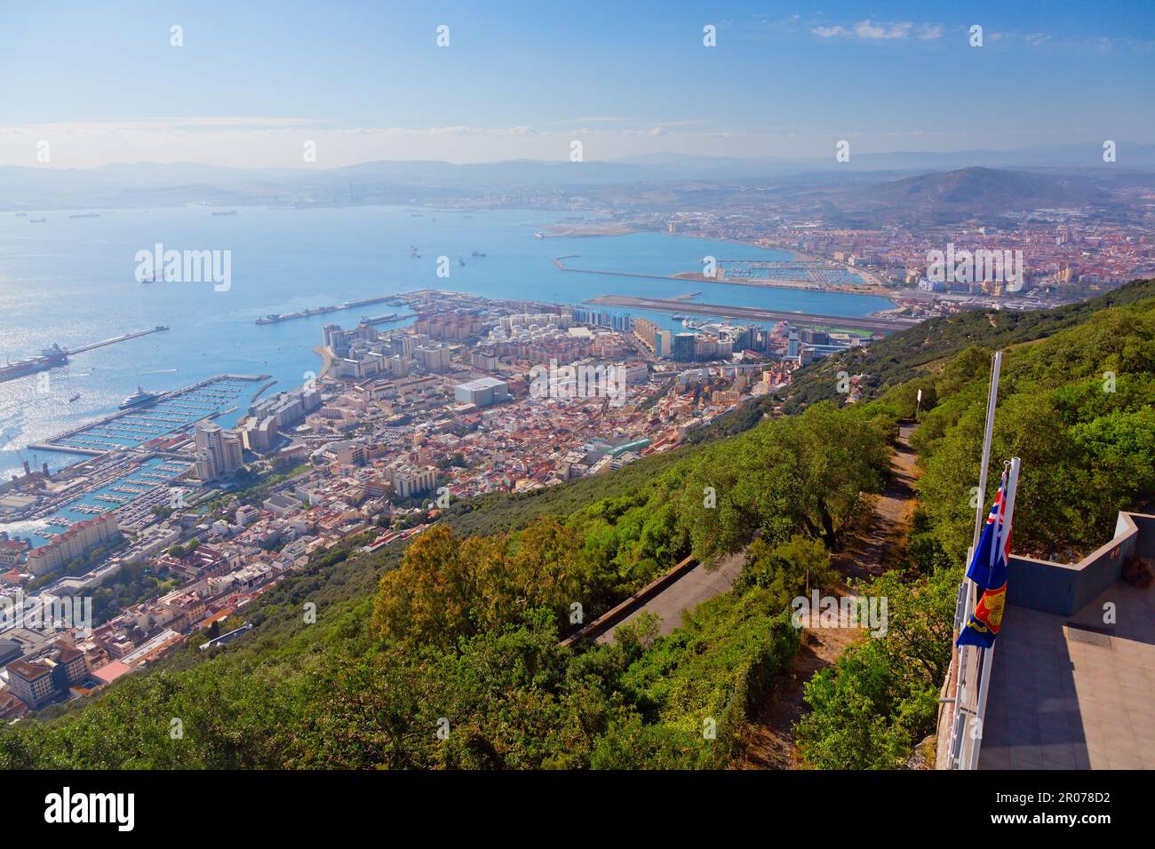 View from Gibraltar Rock, Gibraltar Stock Photo