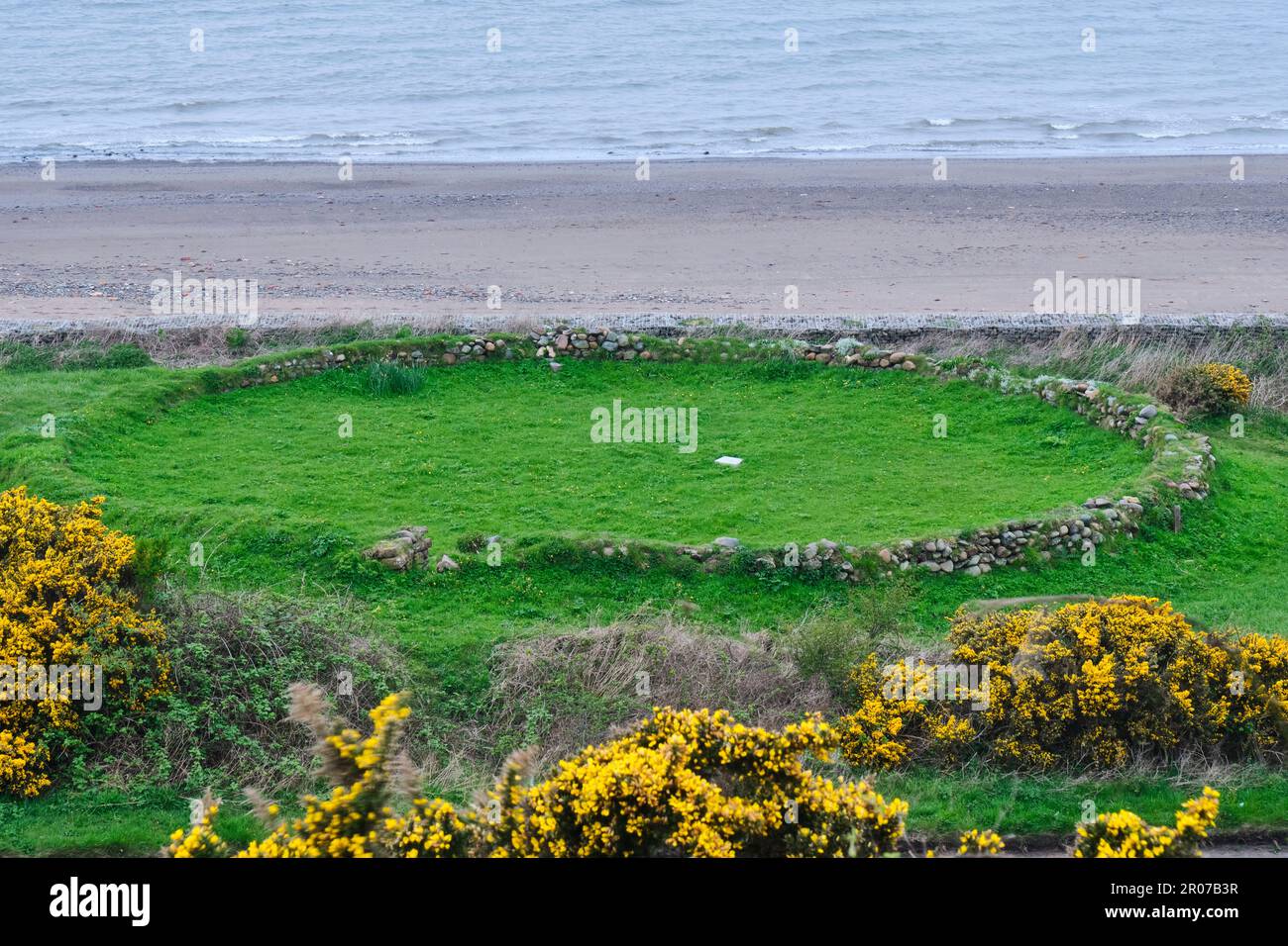 Saltpan remains on the Cumbrian coast, near Crosscanonby, near Maryport, Cumbria Stock Photo