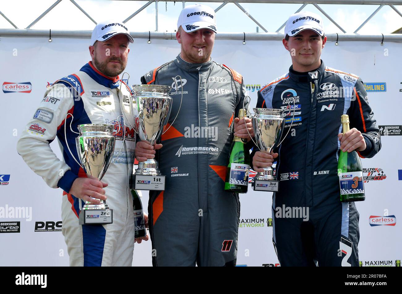 TCR Touring Car Championship Sunday 7th May 2023, Jac Constable gets first TCR UK win for Audi, Croft Darlington. Credit: Robert Chambers/Alamy Live News Stock Photo