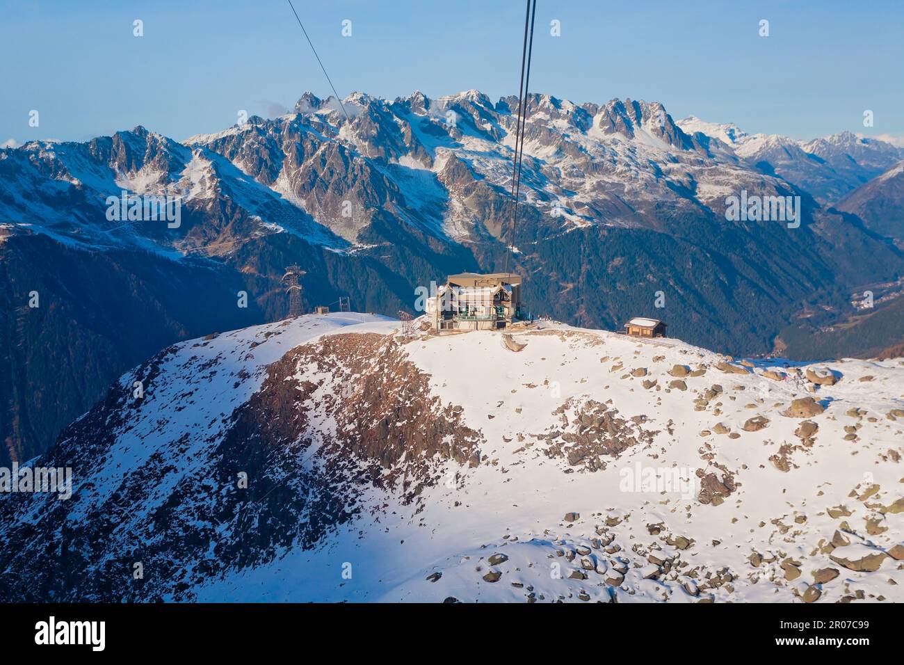 Aiguille du Midi, Chamonix Mont Blanc, France Stock Photo