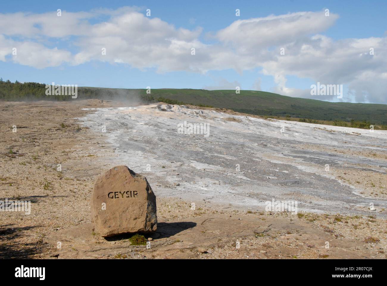 Geysir, Iceland. 01st Aug, 2022. The only extremely rarely active Great