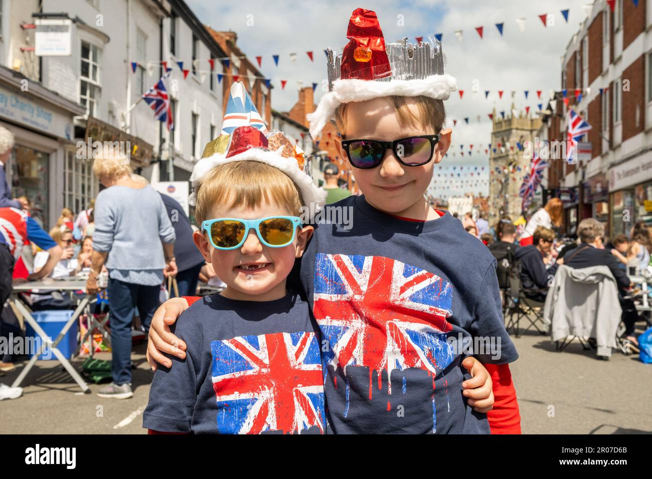 Alcester, Warwickshire, UK. 7th May, 2023. Alcester was the scene of a