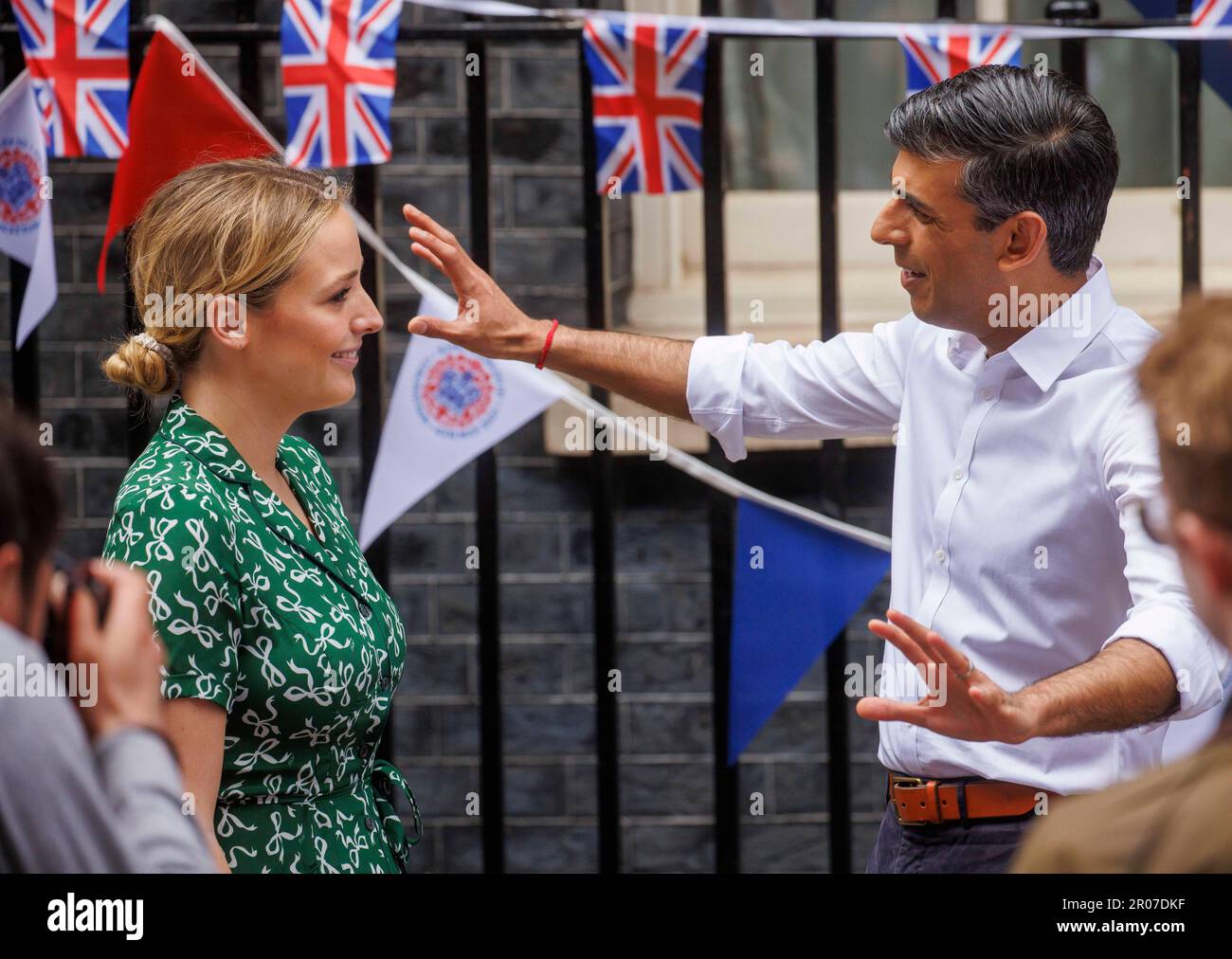 London, UK. 7th May, 2023. Rishi Sunak with Finnegan, Joe Bidens