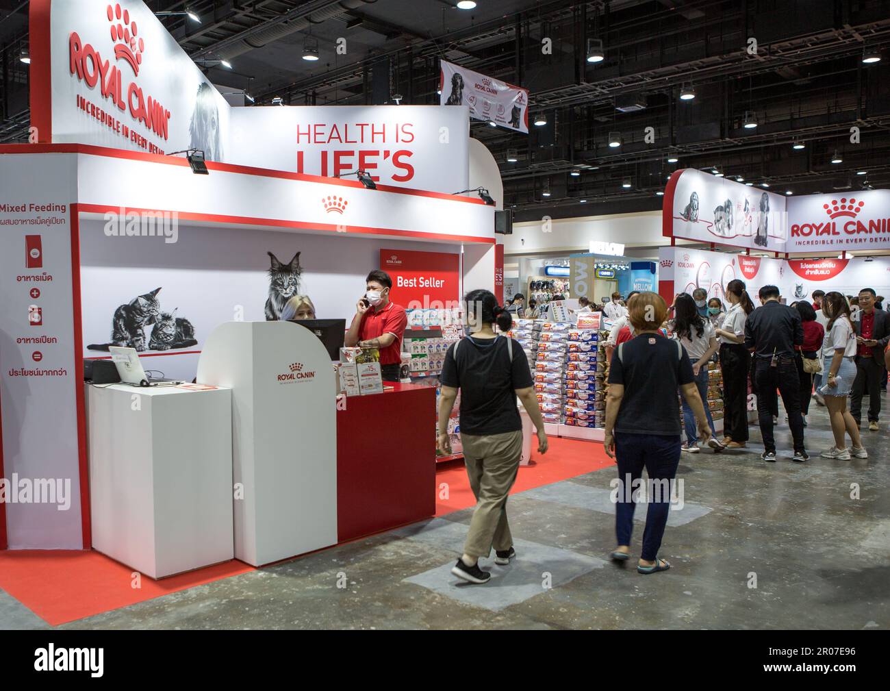 Bangkok, Thailand May 4, 2023 Pet food Royal Canin booth present in