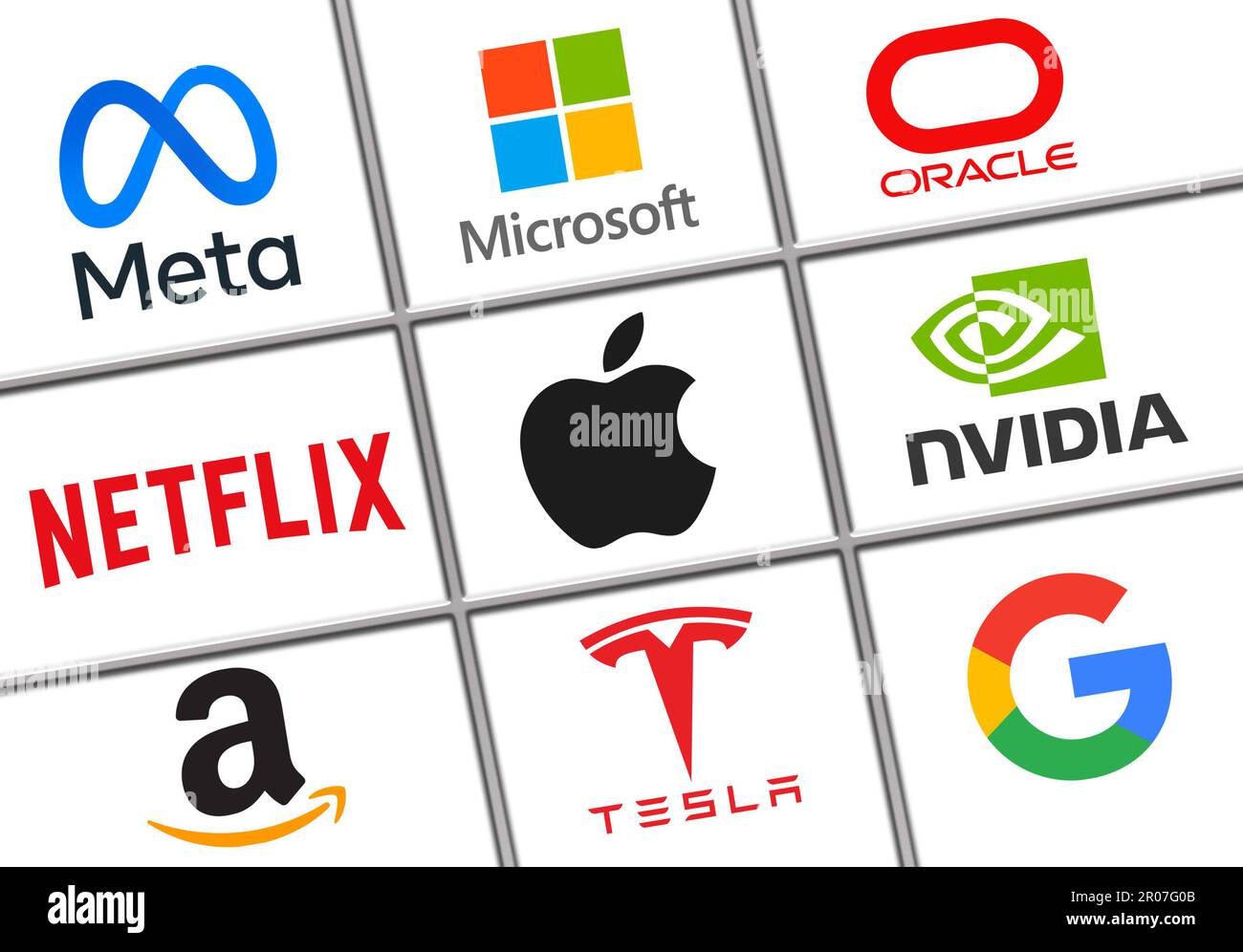 The biggest american technology companies Stock Photo