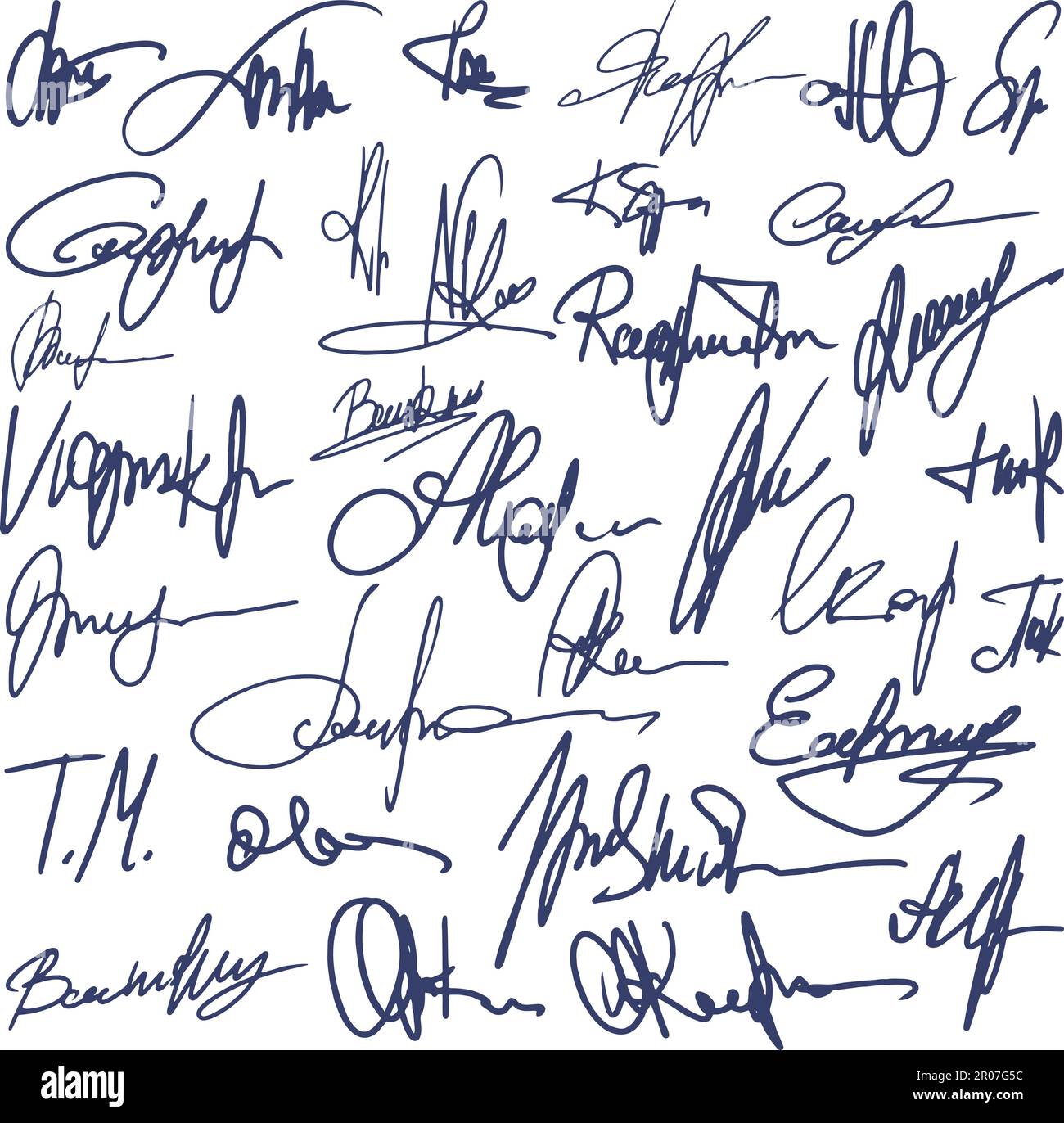 Autographs Handwritten Pen Signatures For Digital Documents Hand 