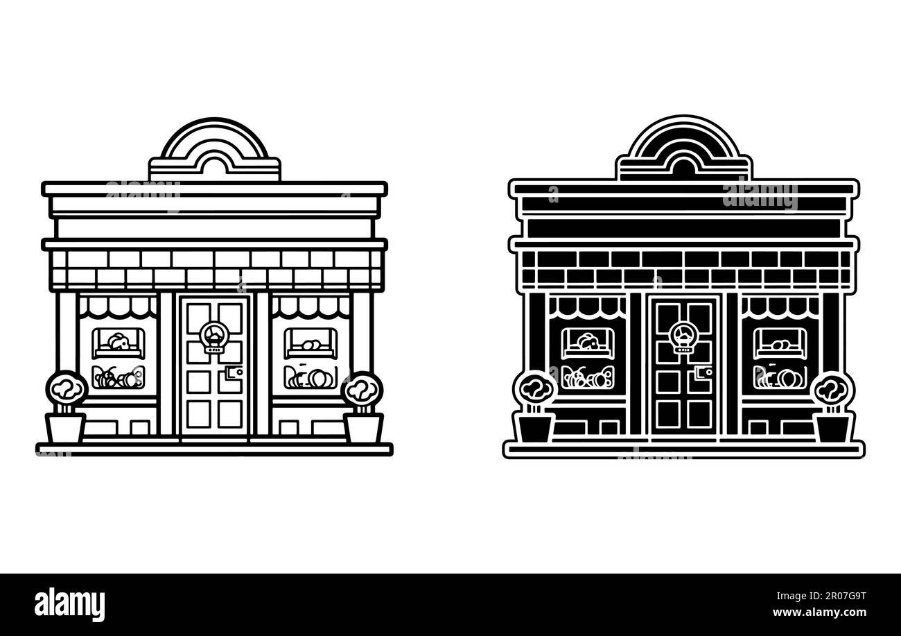 Retail building for sale Stock Vector Images - Alamy