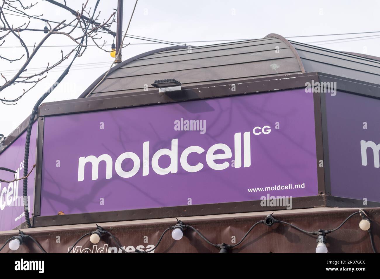 Chisinau, Moldova - March 8, 2023: Logo and sign of Moldovan mobile