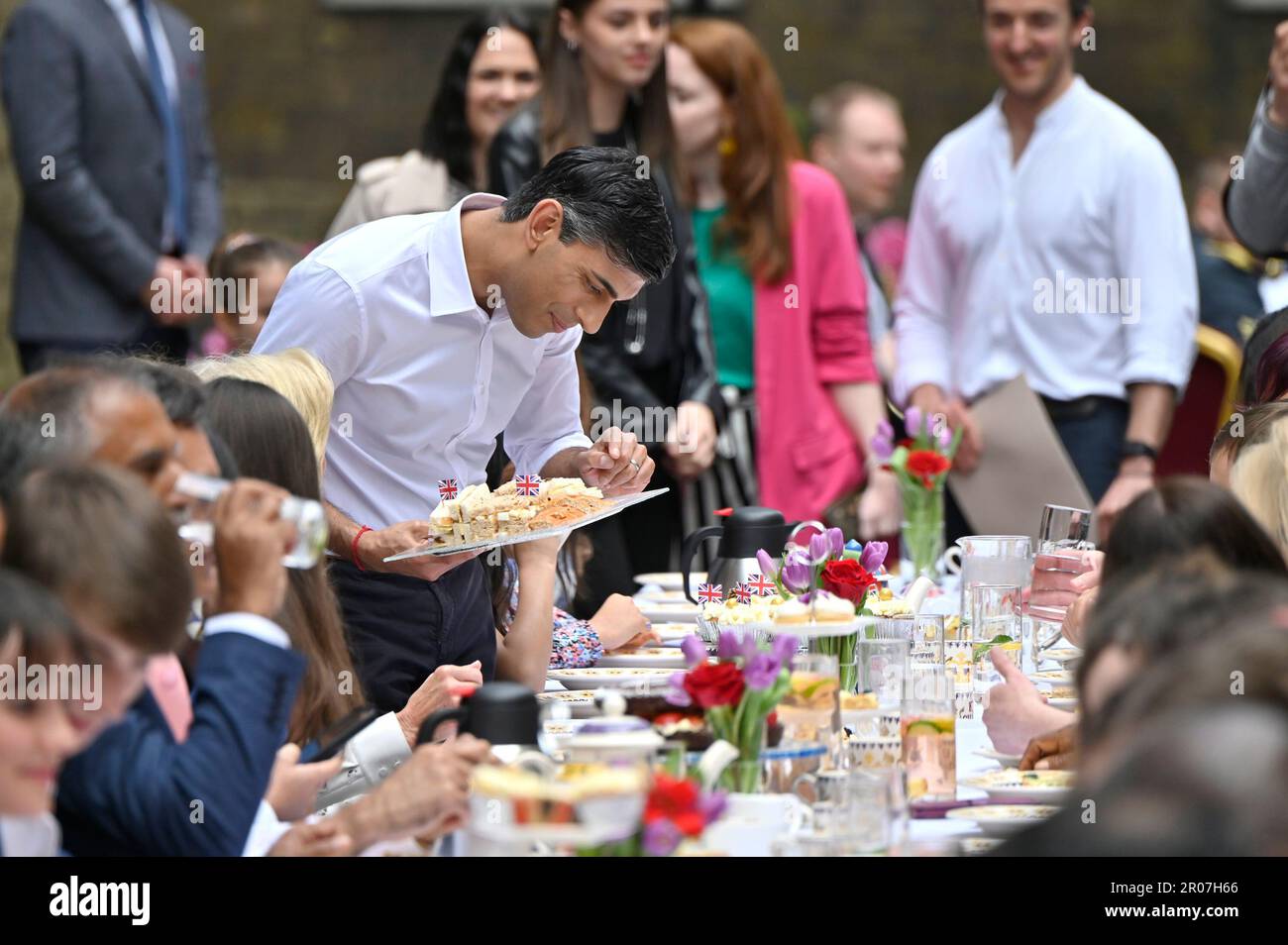 London, UK. 7th May, 2023. The Prime Minister Rishi Sunak and his wife