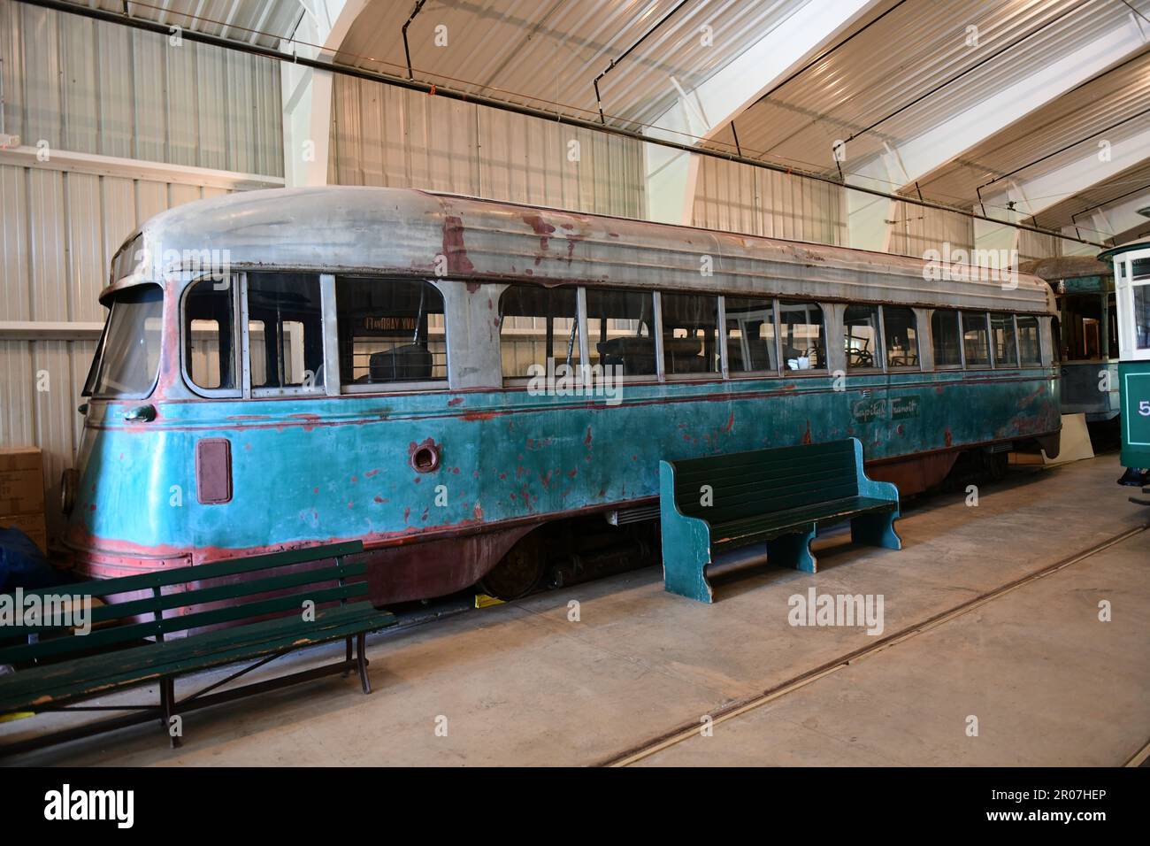 USA Maryland Colesville Montgomery County National Capital Trolley Museum - street car tram Capital Transit Street Car Stock Photo