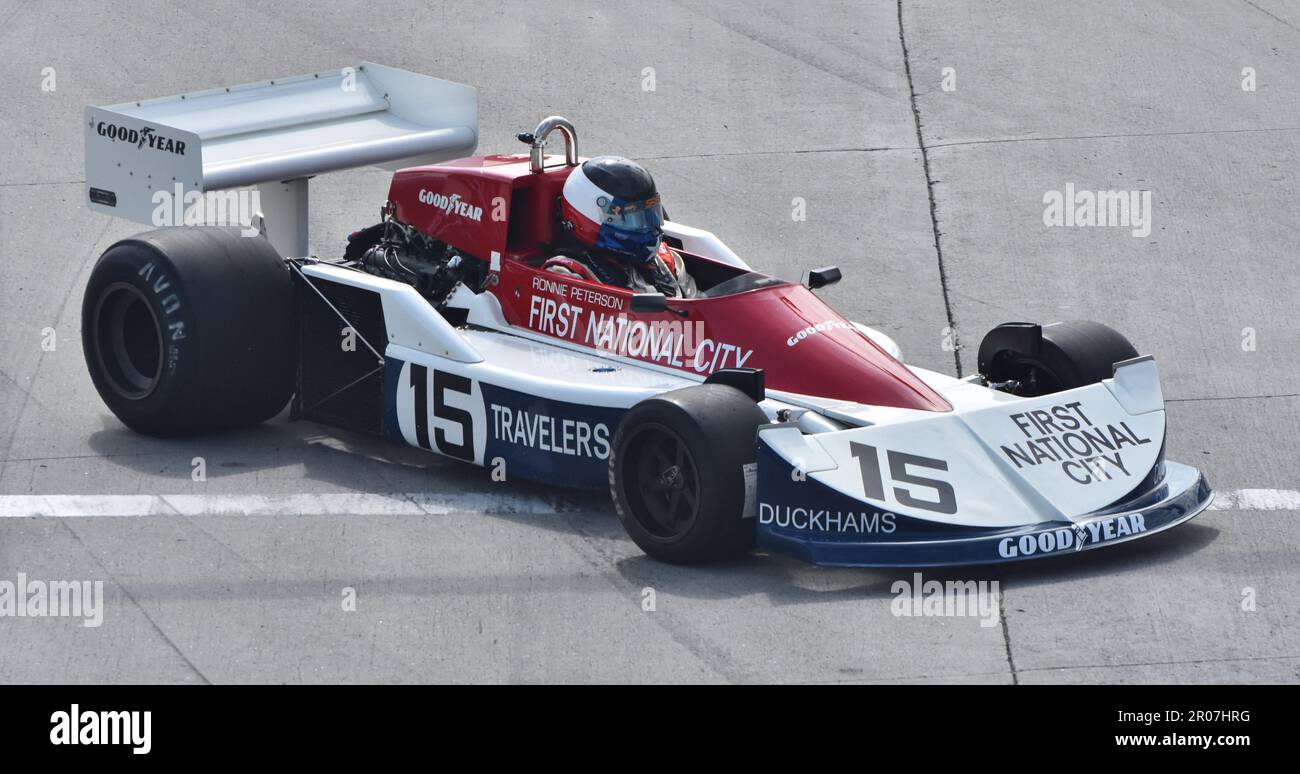 The March 761 at the Long Beach Grand Prix, driven by Ronnie
