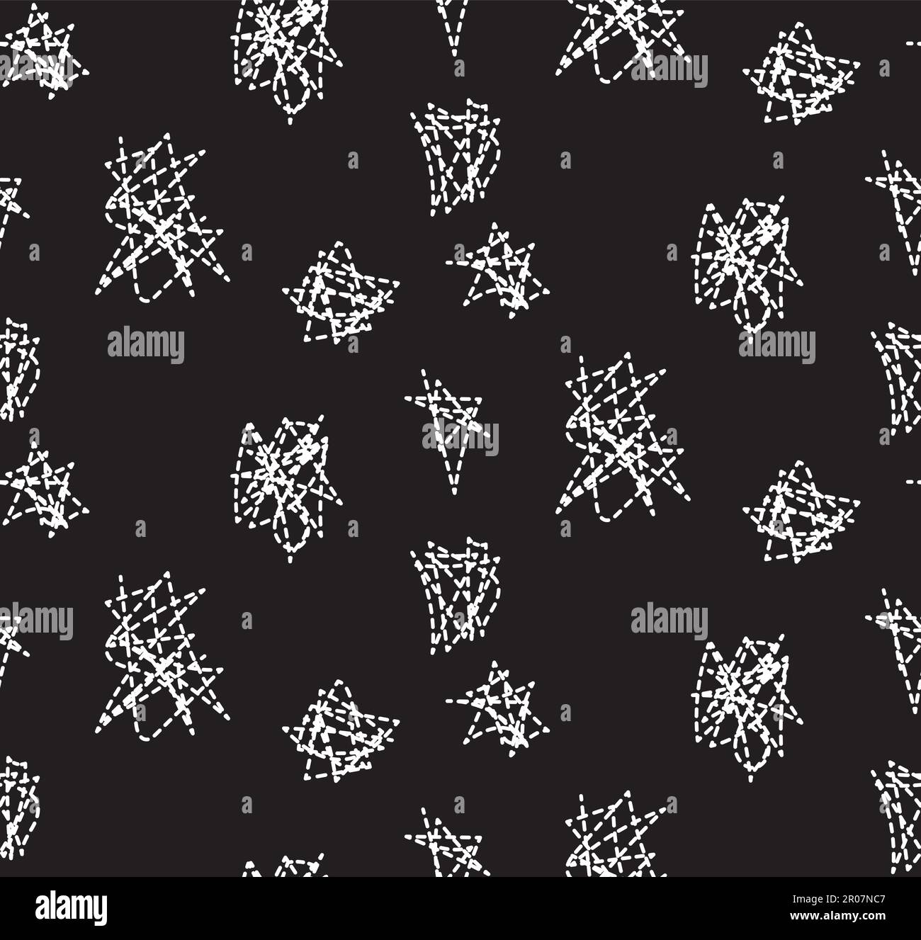 Hand drawn seamless pattern, scribble style. Vector Stock Vector Image ...