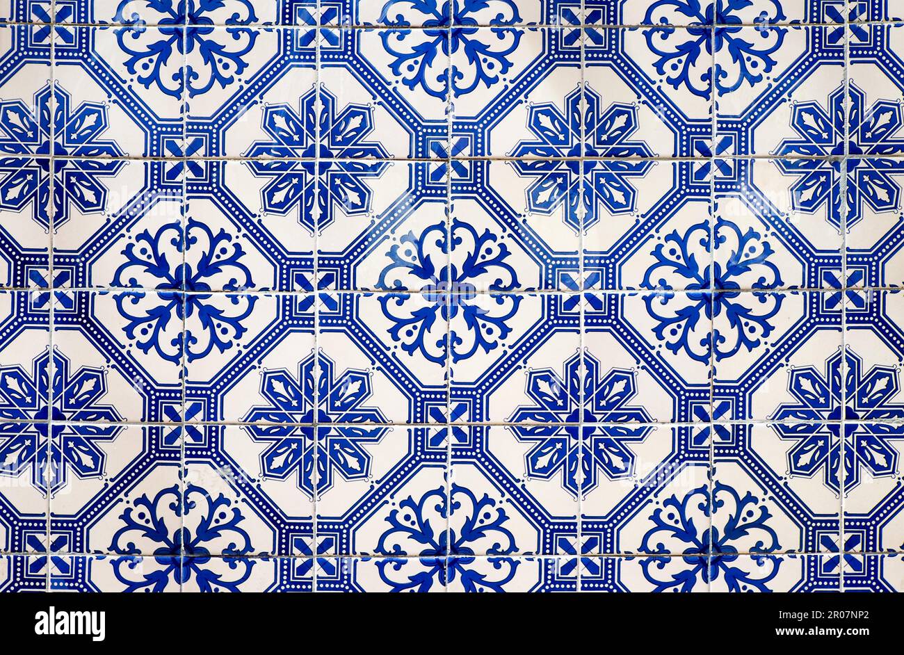 Background of traditional Portuguese tiles Stock Photo