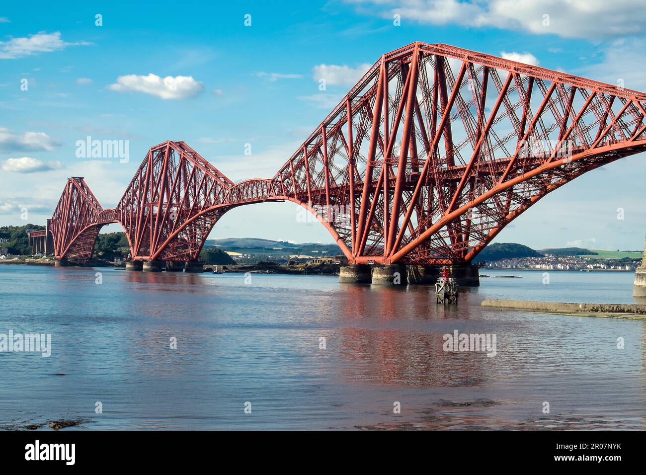 The railway bridge over the Firth of Forth in Scotland, Great Britain