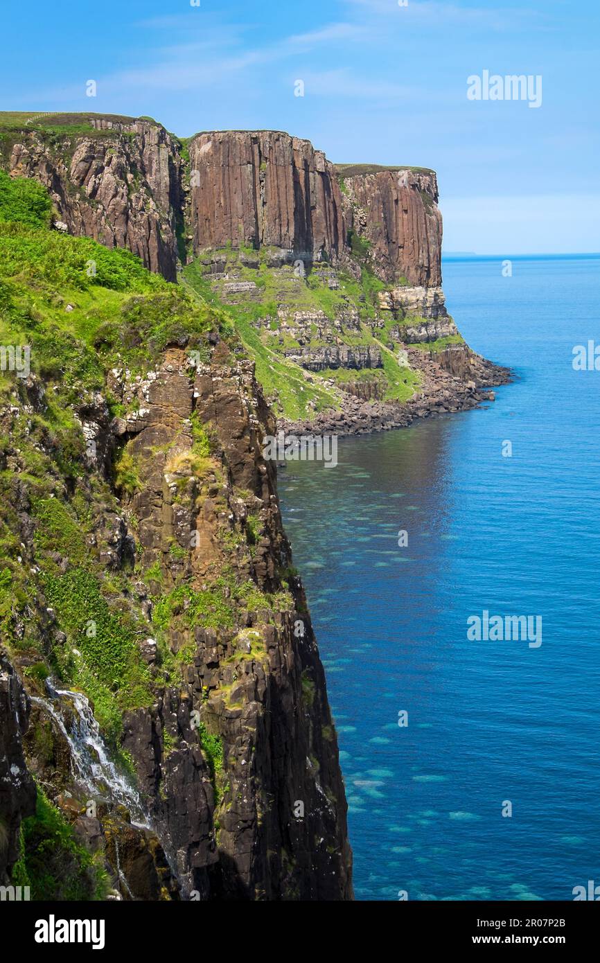 The Kilt Rock on the Isle of Skye in Scotland, Great Britain Stock ...