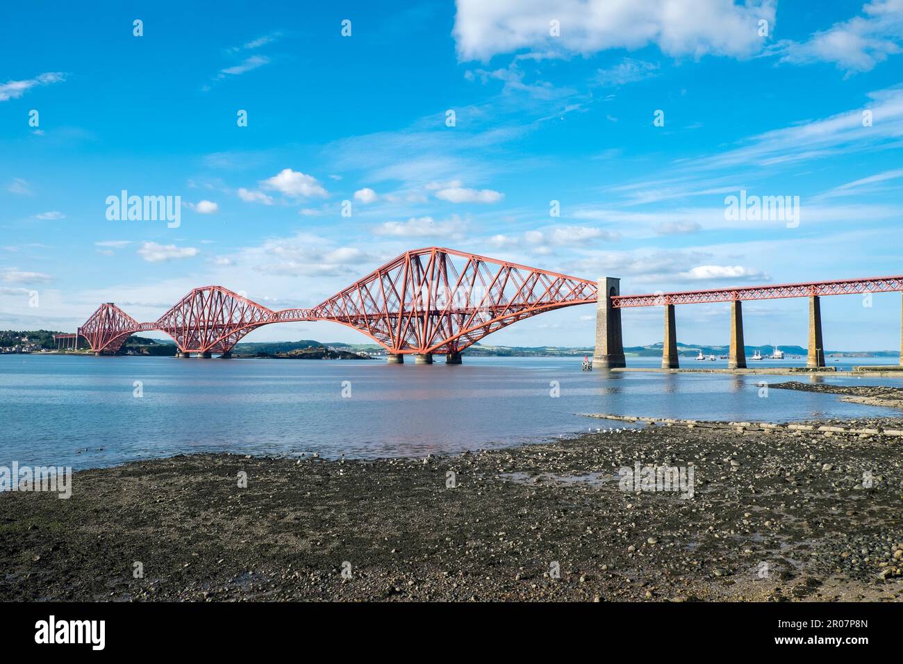 The famous Forth Railway Bridge over the Firth of Forth in Scotland, Great Britain Stock Photo